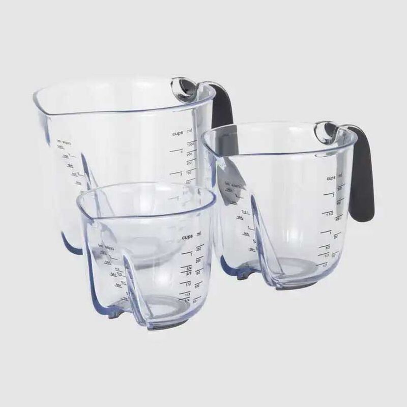 KitchenAid Set Of 3 Angled Measuring Jugs Onyx Black image number 3